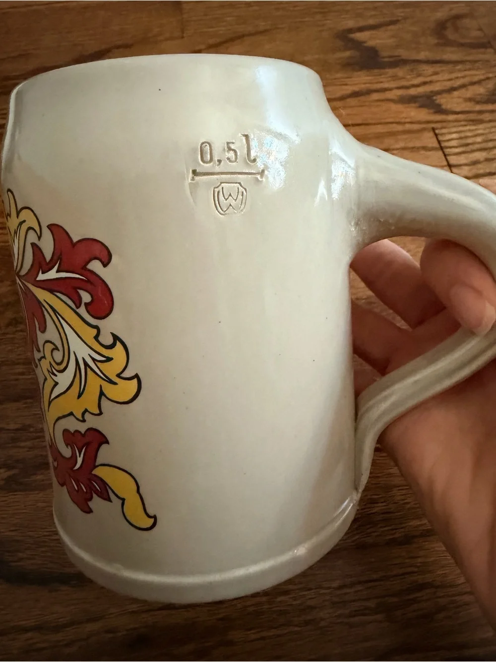 AG Wick-Werke Ceramic Beer Stein with Vienna Coat of Arms